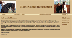 Desktop Screenshot of horseclinics.info