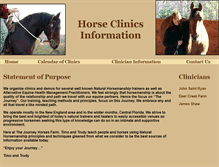 Tablet Screenshot of horseclinics.info